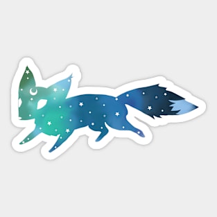 Celestial Moon Fox Sticker